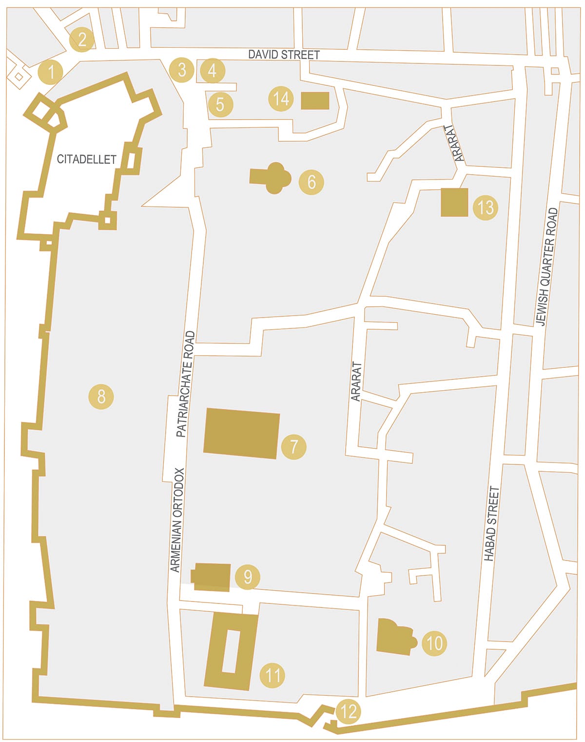 Karta över armeniska kvarteret